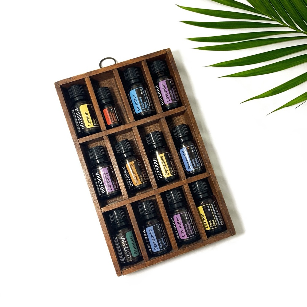 Vintage Wooden Divider - Essential Oil Holder